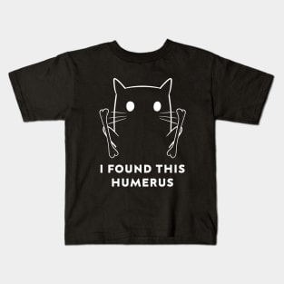 Funny I Found This Humerus CAT Boo Ghost Halloween Costume Kids T-Shirt